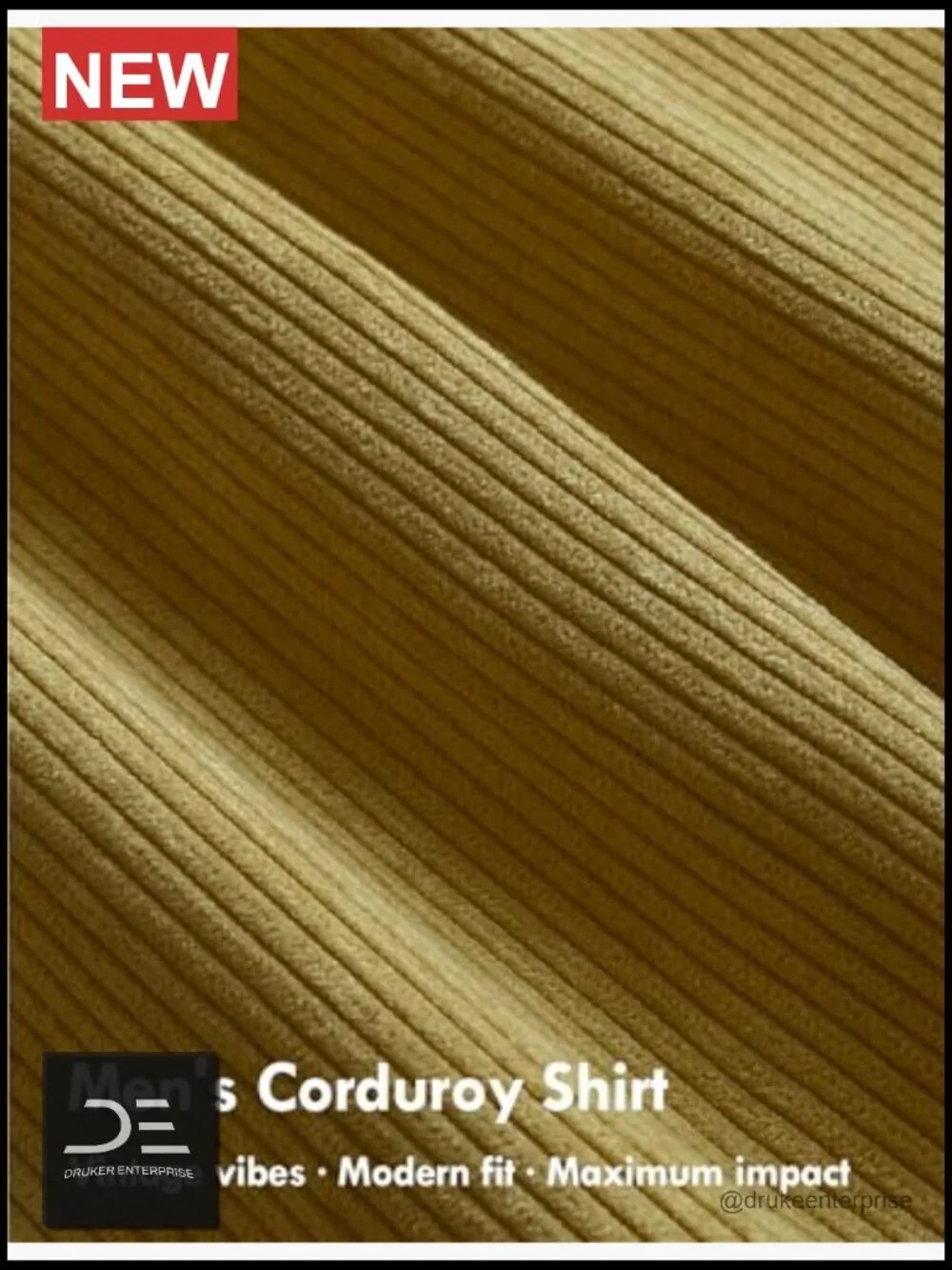 Corduroy Pullover Long Sleeve Polo Shirt with Pocket Button Up